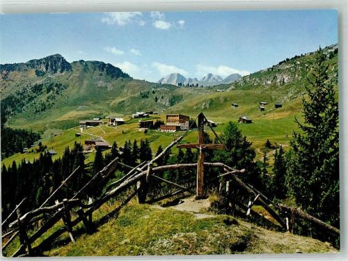 3987 Riederalp Foto AK Wegkreuz Hotel Riederalp
