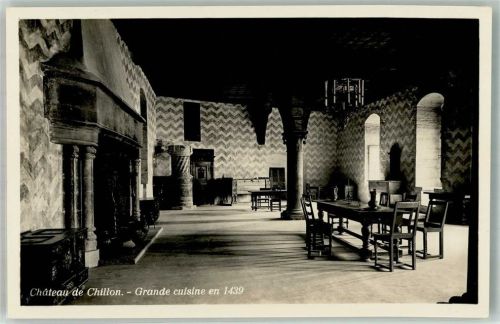 Chillon Chateau Foto AK Schloss Küche