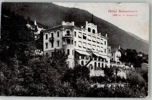 6600 Locarno 1919 Foto AK Hotel Siebenmann