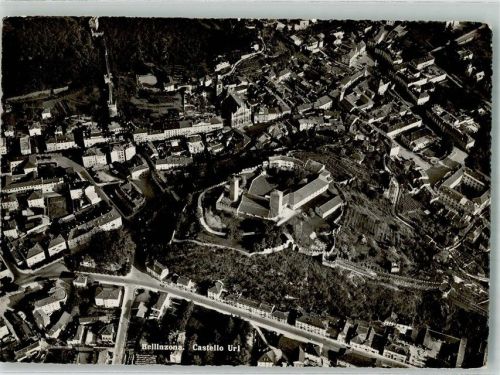 6500 Bellinzona Foto AK Fliegeraufnahme Burg Uri