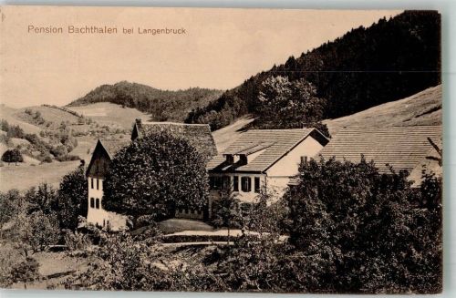 4438 Langenbruck 1912 Foto AK Pension Bachtahlen