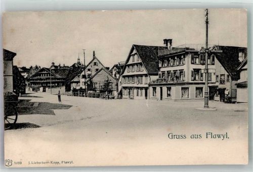 9230 Flawil 1907 Foto AK Dorfansicht