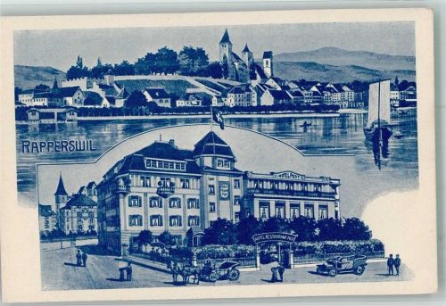 8640 Rapperswil SG 1905 Nota Auto Kutsche Hotel Post