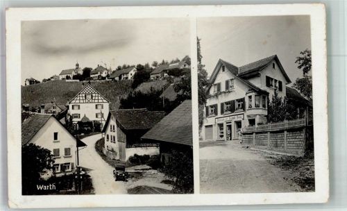 8532 Warth Foto AK Auto Handlung Straßenansicht