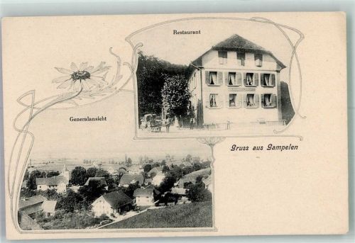 3236 Gampelen Foto AK Gasthaus