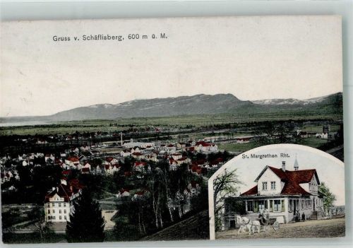 9430 St. Margrethen SG - Schäflisberg Bahnpost Zürich- Zug 2554 Gasthaus Kutsche