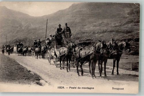 Bellikon Postkutsche Bergpost Postkutsche Schweiz Foto AK