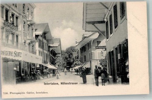 3800 Interlaken Foto AK Apotheke Cafe Geschäft Höhestrasse