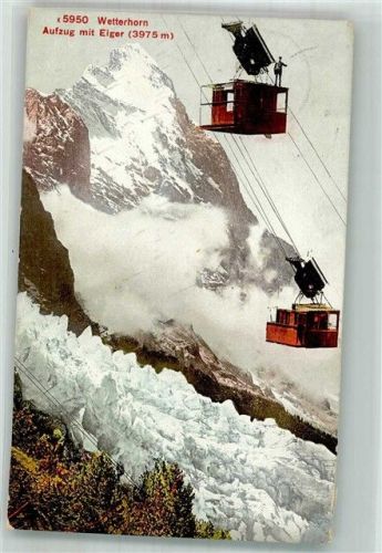 Wetterhorn Grindelwald 1940 Foto AK Seilbahn Wetterhorn Aufzug am Eiger
