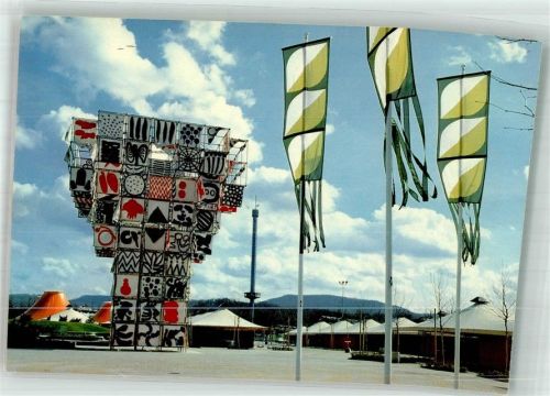 4000 Basel Bâle Foto AK Ausstellung Grün 80