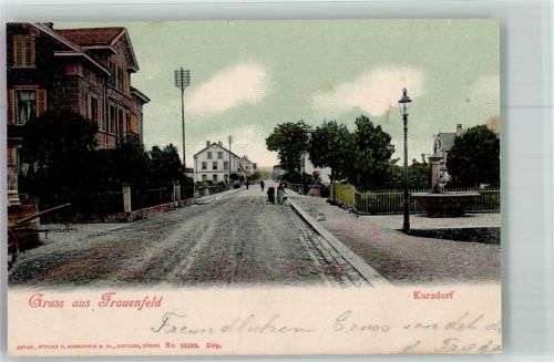 8500 Frauenfeld 1905 Foto AK Kurzdorf Straße