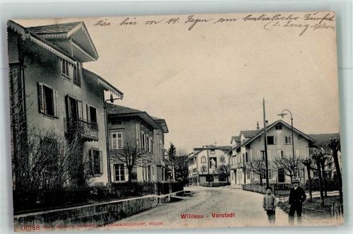 6130 Willisau 1920 Foto AK Vorstadt