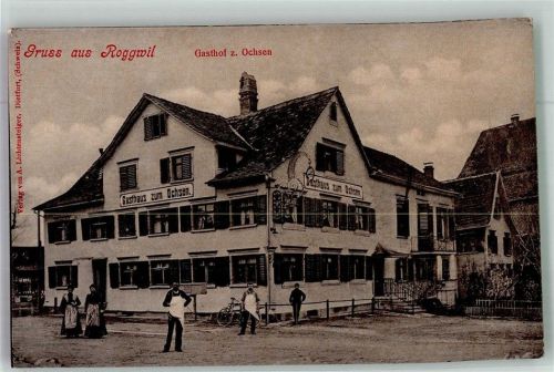 9325 Roggwil TG 1923 Foto AK Gasthaus zu Ochsen