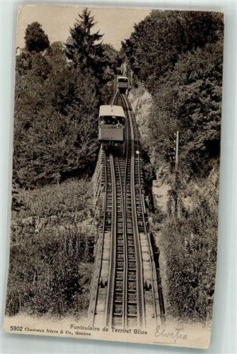 1820 Territet 1917 Foto AK Zahnradbahn Territet–Glion Zensur K.u.K. Feldkirch