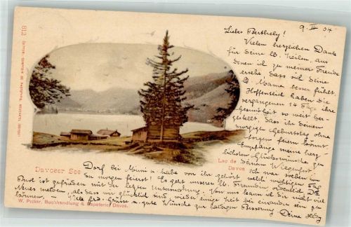 7270 Davos Platz 1904 Foto AK Davoser See