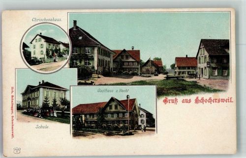 8581 Schocherswil Foto AK Gasthaus zum Hecht Chrischonahaus Schuöe