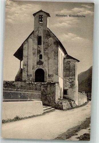 7537 Müstair Münster Folienkarte / Lackkarte Kreuz- Kirche