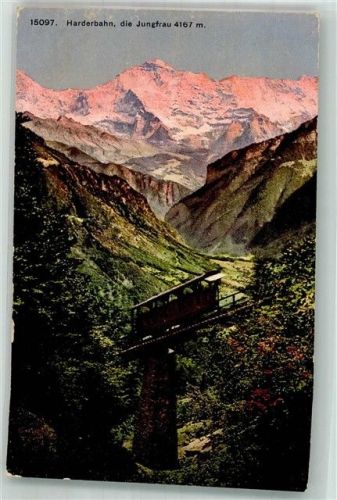 3800 Interlaken Foto AK Bergbahn Harderbahn