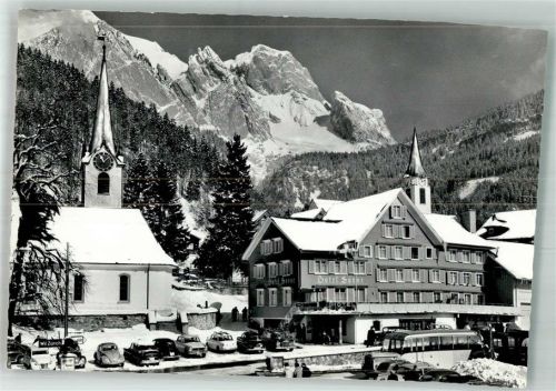 Toggenburg 1965 Winter Postbus Hotel Sonne Kirche Auto