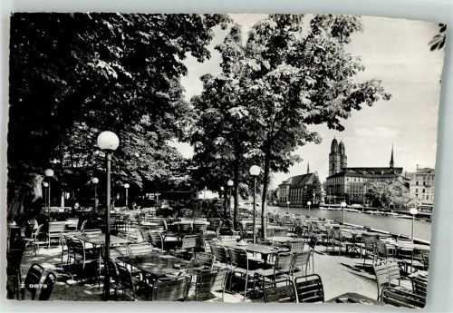 8000 Zürich 1951 Foto AK Gasthaus Insel-Restaurant Bauschänzli