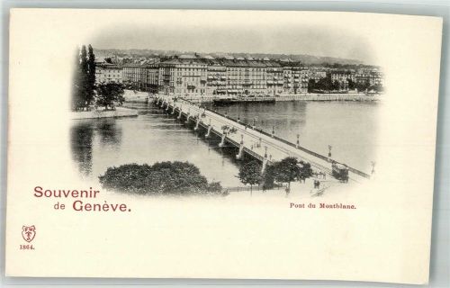 1200 Genève Genf Foto AK Pont du Montblanc