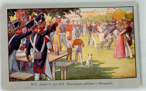 1200 Genève Genf Ganzsache Nr. 7 Centenaire de la Reunion de Geneve a la Suisse