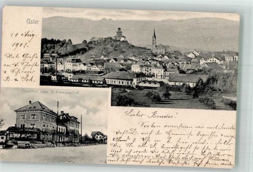 8610 Uster 1902 Foto AK Gasthaus zum Schweizerhof