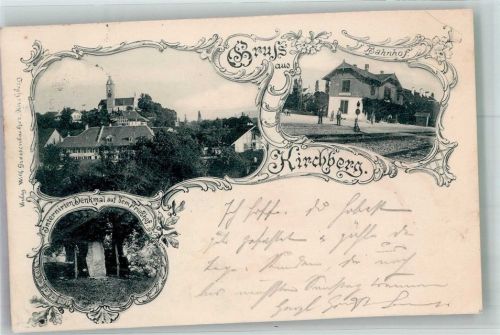 9533 Kirchberg SG 1899 Foto AK Bahnhof Inernirten- Denkmal auf dem Friedhof