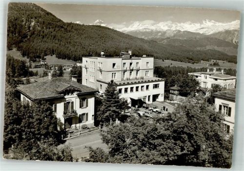 7504 Pontresina Foto AK Hotel Post LKW