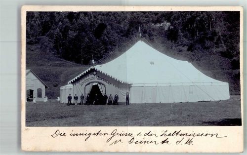 8488 Turbenthal 1906 Foto AK Schweizerische Zeltmission Ort handschriftlich