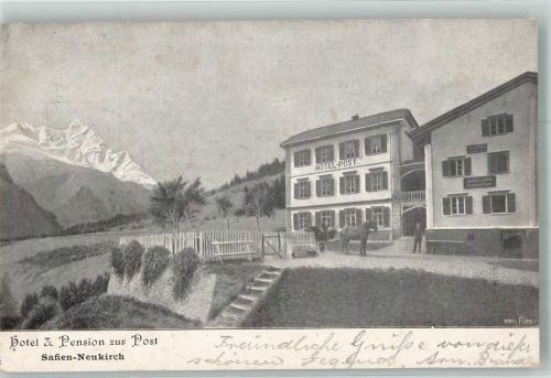 7104 Safien Versam Foto AK Hotel und Pension zur Post