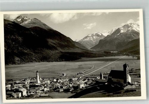 7503 Samedan Samaden Foto AK Kirche