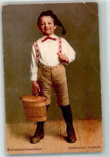 Kleiner Junge in landestypischer Tracht Tracht Schweiz 1908