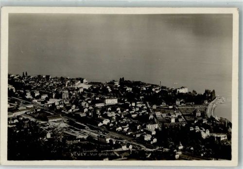 1800 Vevey 1932 Foto AK Fliegeraufnahme