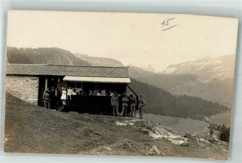 Flims 1925 Foto AK Gasthaus Runca Höhe Ort lt. Fotograf