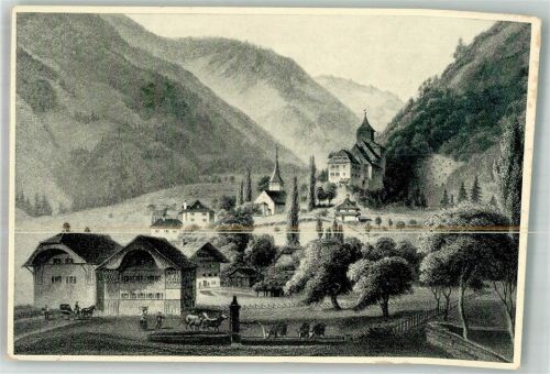 3752 Wimmis - Burg Wimmis Foto Ak nach Stich
