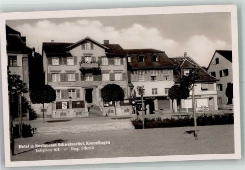8280 Kreuzlingen 1934 Foto AK Hotel Gasthaus Schweizerhof