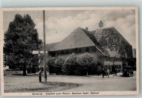 3437 Rüderswil Foto AK Auto Gasthaus zum Rössli Zollbrük