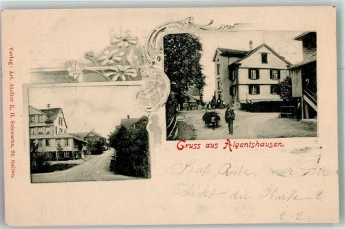 9244 Niederuzwil 1901 Foto AK Algenshausen