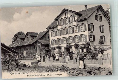 9213 Hauptwil Foto AK Postkutsche Gasthaus Egger Trön