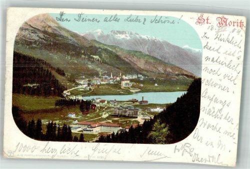 7500 St. Moritz 1904 Foto AK Adelskorrespondenz