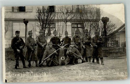 Grenzbesetzung 1915 Feldpost Detachement Nordostschweiz Militär Schweiz Foto AK