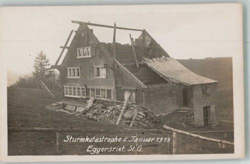 9034 Eggersriet Foto AK Sturm- Katastrophe 1919