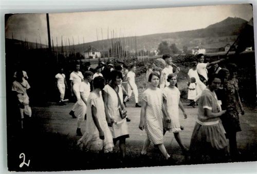4665 Oftringen Foto AK Ort lt. Stempel Festumzug