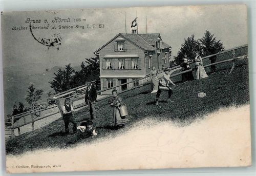 8497 Fischenthal 1903 Foto AK Gasthaus Hörnli-Kulm