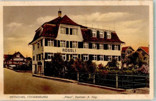 9606 Bütschwil 1933 Foto AK Hotel Rössli Feldpost
