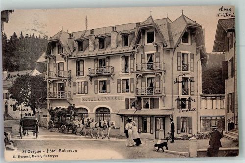 St-Cergue Postkutsche Hotel Auberson Postkutsche Schweiz 1919 Foto AK