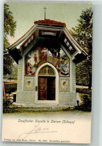 6422 Steinen Foto AK Denkmal Stauffacher Kapelle