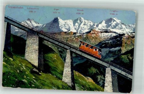 3711 Mülenen Foto AK Bergbahn Niesenbahn