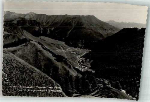 7563 Samnaun Dorf 1963 Foto AK Samnautal